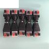 10Pair 12V Push DC Connector Adapter for 5050 3528 Single Color LED Strip and CCTV Camera 5.5x2.1mm No Screw 10X Female+10X Male view 1