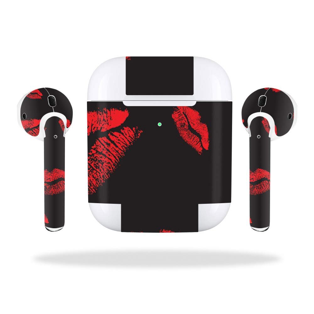 MightySkins Skin Compatible with Apple AirPods 2 (2019) - Kiss Me | Protective, Durable, and Unique Vinyl Decal wrap Cover | Easy to Apply, Remove, and Change Styles | Made in The USA
