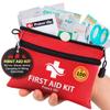 Protect Life Travel First Aid Kit for Car - Small Mini Emergency Kit, 100 Piece Waterproof First Aid Kit for Home, Camping, Boat & Hiking - Includes Emergency Blanket & First Aid Guide view 1