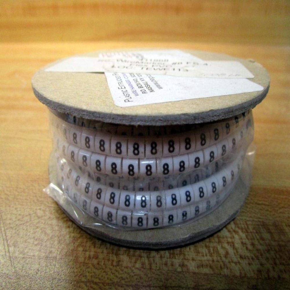 Plastic Extruded Parts 411868 Wire Marker #8 FS-4 (Pack of 1000)