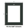 CountryArtHouse Textured Black Acid Free 8x10 Picture Frame Mats with White Core Bevel Cut for 6x8 Pictures - Fits 8x10 Frame - Pack of 25 Mats view 2