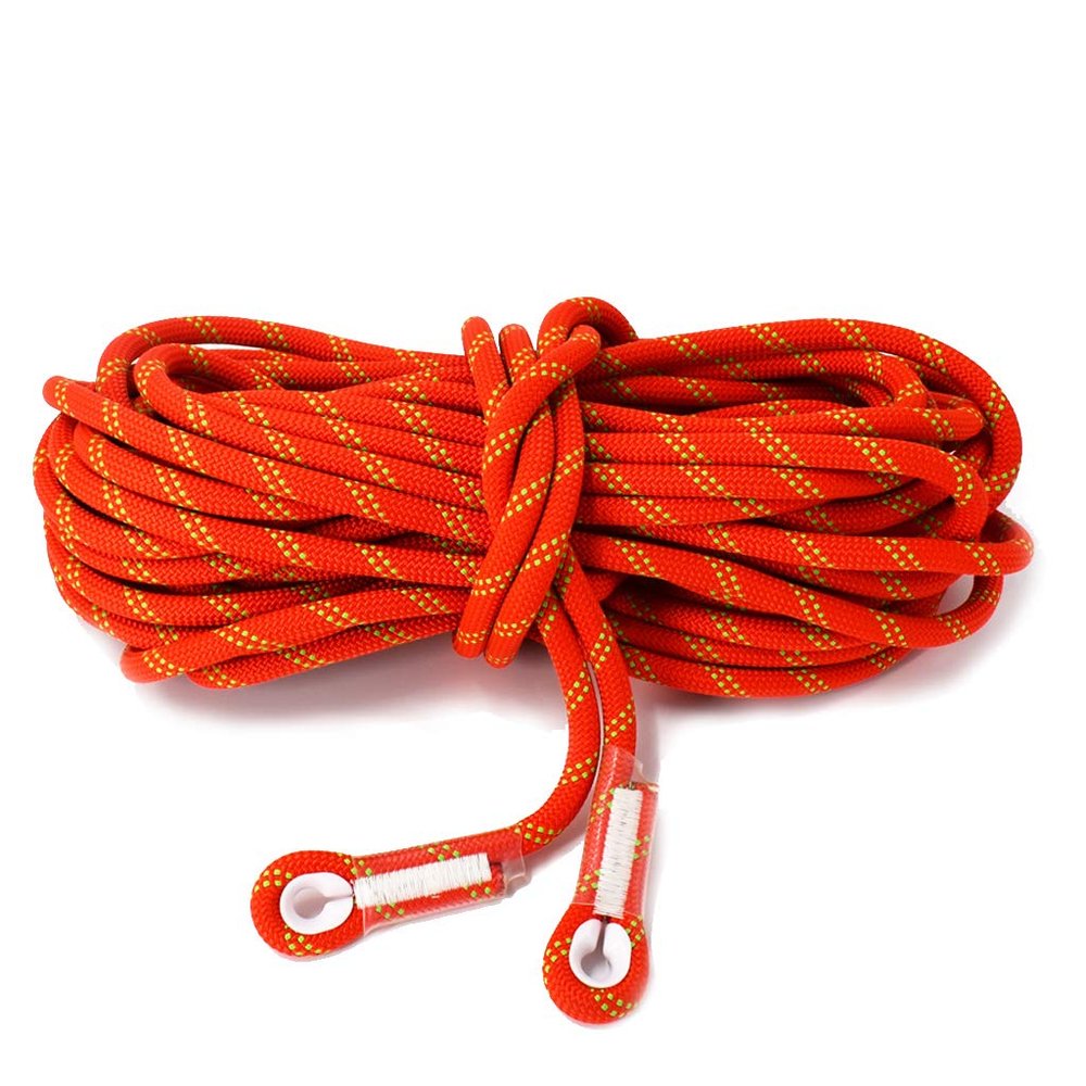 Static Rope 12mm Paracord Outdoor Windproof Downhill Rope Aerial Work Safety Lifeline Tent Rope for Climbing Fishing with Sewn