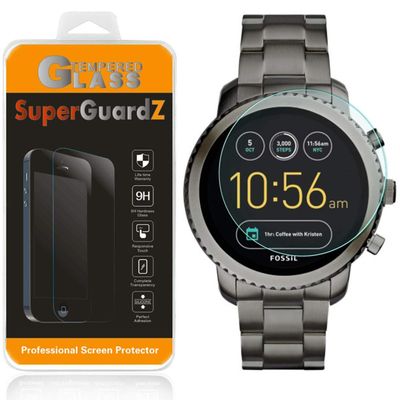 [3-Pack] for Garmin Forerunner 935 / Fossil Q Explorist HR (Gen 4) Screen Protector Tempered Glass, SuperGuardZ, 9H, 0.3mm, Anti-Scratch, Anti-Bubble, Anti-Fingerprint [Lifetime Replacement]