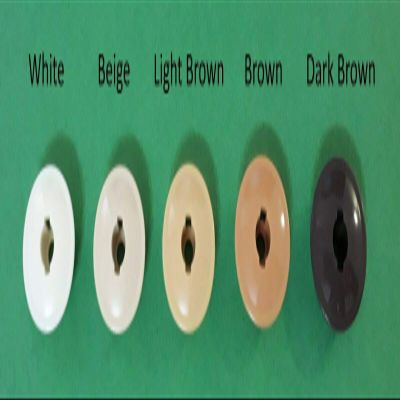 Asia Buy 10pcs Horizontal Blinds Plastic Bottom Rail Ladder Cord Button Plug 3/4"- 5 Colors (White)