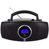 HANNLOMAX HX-316CD CD/MP3 Boombox, AM/FM Radio, Digital Radio Frequency Display, Bluetooth, USB Port for MP3 Playback, LCD Display, Aux-in, AC/DC Power Source (Black) view 2