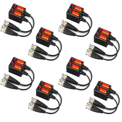 Evertech 8 Pairs Split Joint Mini CCTV BNC HD-CVI/TVI/AHD Passive Video Balun Transceiver