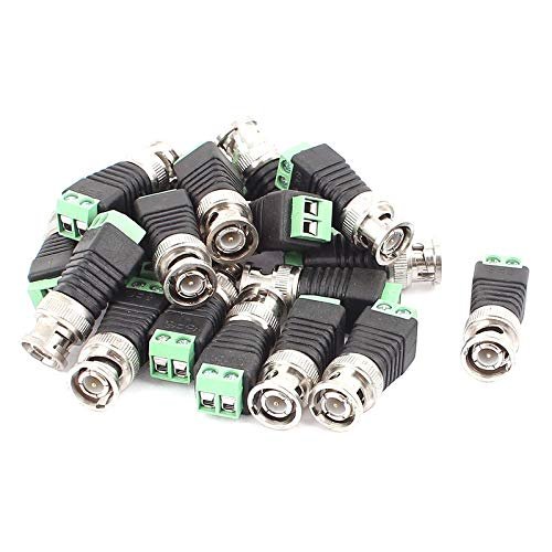 5Pcs Coax CAT5 to CCTV Camera BNC Male Connector BNC Connector Plug for CCTV System Surveillance Security Camera