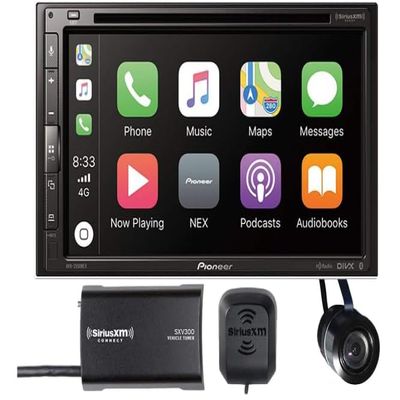 Pioneer AVH-2550NEX in Dash 6.8" DVD Receiver with SiriusXM SXV300V1 Satellite Radio Tuner and Antenna and a Backup Camera and a Sound of Tri-State Lanyard Bundle