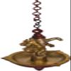 Exotic India Dancing Ganesha Roof Hanging Lamp - Brass Sculpture view 1