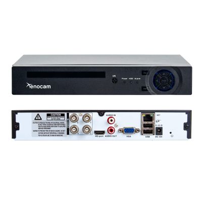Xenocam 4CH 1080N Hybrid 5-in-1 AHD DVR (1080P NVR+1080N AHD+960H Analog+TVI+CVI) Standalone DVR CCTV Surveillance Security System Video Recorder Motion Detection Hard Drive not Included