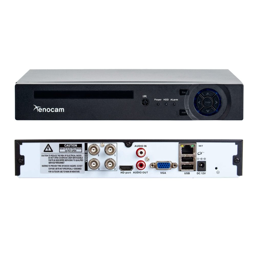 Xenocam 4CH 1080N Hybrid 5-in-1 AHD DVR (1080P NVR+1080N AHD+960H Analog+TVI+CVI) Standalone DVR CCTV Surveillance Security System Video Recorder Motion Detection Hard Drive not Included