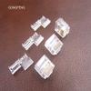 Gimax 100pcs NEW Connector RJ45 8P8C Short body two style Six kind Crystal Head Trident gold plated ultra fine flat wire Wholesale view 3