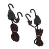 Acronde 4PCS 1/8" 6Ft Adjustable Heavy Duty Rope Hanger Ratchet Kayak and Canoe Bow and Stern Tie Downs Straps (6Ft) view 3