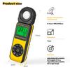 Digital Light Meter,Illuminance Meter Range up to 300,000 Lux Handheld Ambient Temperature 270Degree Rotatable Detector/0.4 Second Response view 3