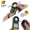 Digital Light Meter,Illuminance Meter Range up to 300,000 Lux Handheld Ambient Temperature 270Degree Rotatable Detector/0.4 Second Response view 4