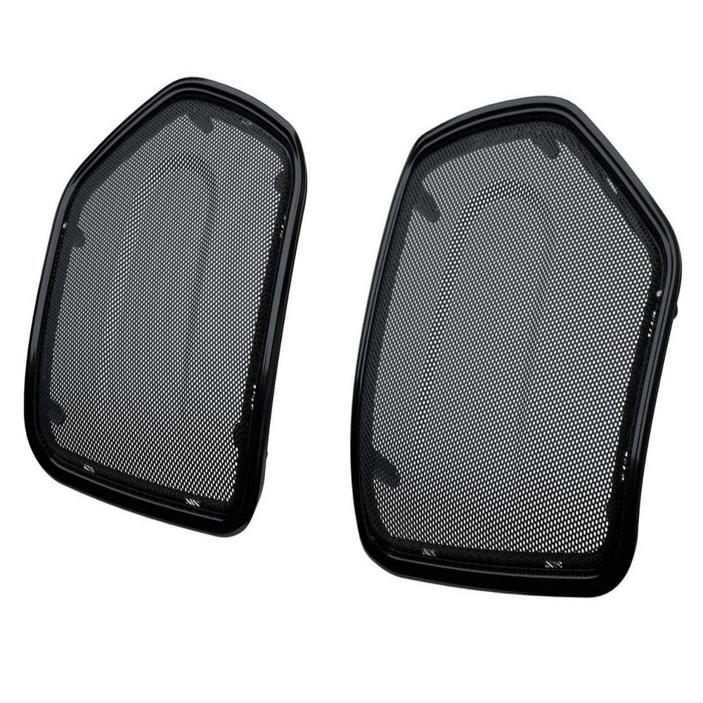 2019-2020 Indian Chieftain Powerband Audio Saddlebag Speaker Bezels - Thunder Black
