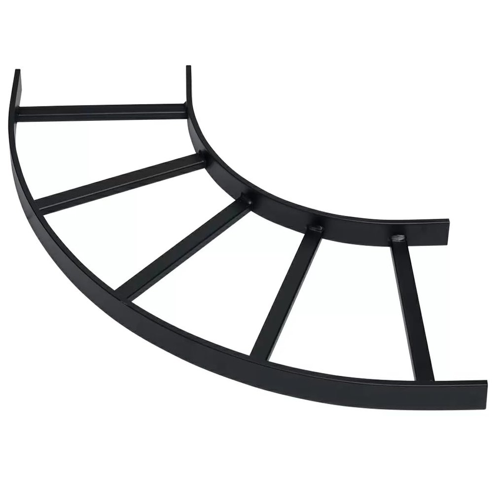 Lowell CL-12HT Cable Ladder Horizontal Turn, 12 Inches Wide; Sides: 1.5 x 0.375 x .06 Wall Tubular Steel; Rungs: 1 x 0.5 x .06 Wall Tubular Steel; Black Finish