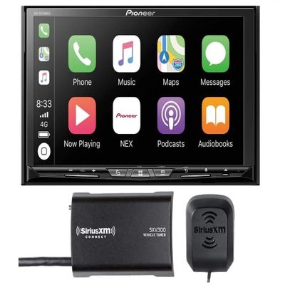 Pioneer AVH-W4500NEX DVD Receiver with Wireless Apple Carplay & Android Auto, Bluetooth with SiriusXM Tuner Bundle with Sound of Tri-State Lanyard