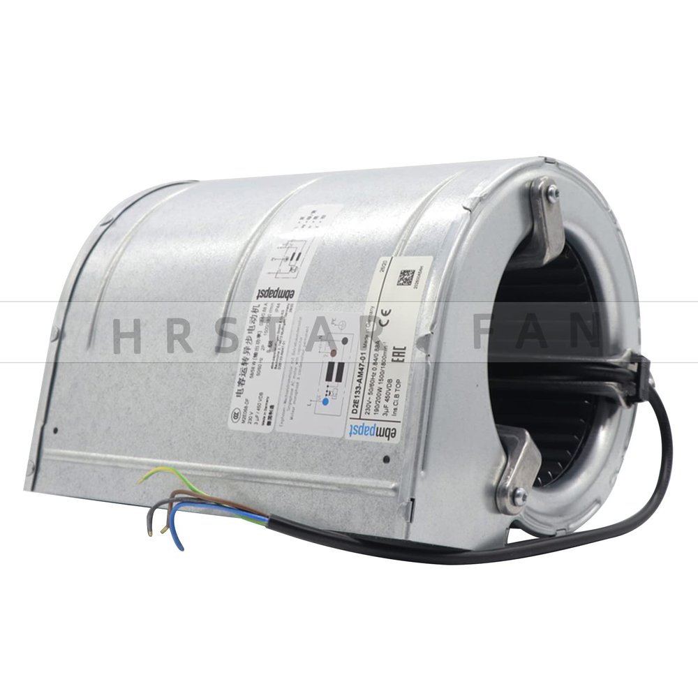 HRSTAR New D2E133-AM47-01 Centrifugal Fan 230V 133mm for Emerson Double Inlet Ventilation Inverter Fans