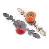 FirstDecor 5pcs Retro Cabinet Hardware Handle Pull, Orange Drawer Handle Dresser Kitchen Cupboard Furniture Hardware Door Pulls and Knobs QC-DATG02 view 2