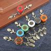 FirstDecor 5pcs Retro Cabinet Hardware Handle Pull, Orange Drawer Handle Dresser Kitchen Cupboard Furniture Hardware Door Pulls and Knobs QC-DATG02 view 3
