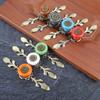 FirstDecor 5pcs Retro Cabinet Hardware Handle Pull, Orange Drawer Handle Dresser Kitchen Cupboard Furniture Hardware Door Pulls and Knobs QC-DATG02 view 4