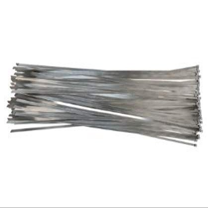 100-500pc 5"-26" Stainless Steel Metal Cable Ties 200-350LB Cable Zip Tie, UV Resistant, Low Profile (500, 26" 200lb)