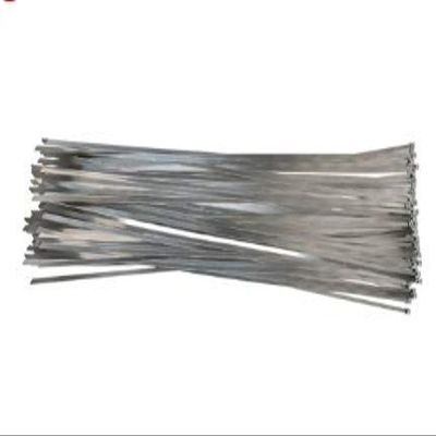 100-500pc 5"-26" Stainless Steel Metal Cable Ties 200-350LB Cable Zip Tie, UV Resistant, Low Profile (100, 20" 200lb)