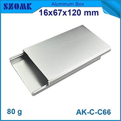 Gimax 4pcs/lot silvery aluminium control housing enclosure electrical instrument cabinet 1667120mm - (Color: silver-110 mm length)