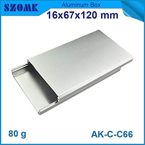 Gimax 4pcs/lot silvery aluminium control housing enclosure electrical instrument cabinet 1667120mm - (Color: silver-110 mm length)