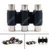 Gimax Sale 50 Pcs 3 RCA Female Jack To 3 RCA Female Jack Connector Long About 30mm minijack p view 2