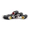 Gimax Sale 50 Pcs 3 RCA Female Jack To 3 RCA Female Jack Connector Long About 30mm minijack p view 3