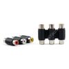 Gimax Sale 50 Pcs 3 RCA Female Jack To 3 RCA Female Jack Connector Long About 30mm minijack p view 4