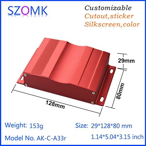Gimax 1 pcs/lot red beauty electronics aluminium enclosure customed - (Color: red)