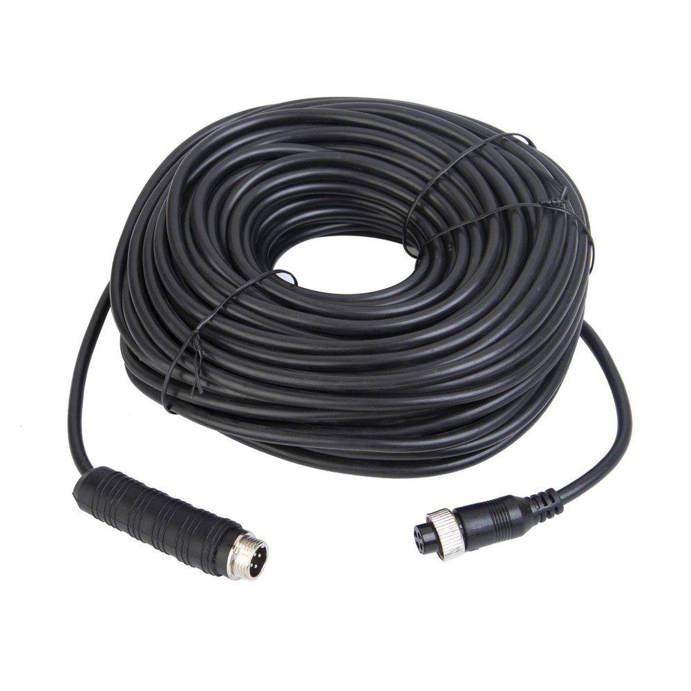 Xenocam 65FT 20M Car Video Extension Cable 4Pin Aviation for CCTV Rearview Camera Truck Trailer Camper Bus Motorhome Vehicle Backup Monitor Waterproof Shockproof System