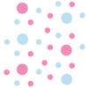 DecalVenue.com Baby Blue/Pink Vinyl Wall Stickers - 2 & 4 inch Circles (150 Decals) view 1
