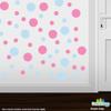 DecalVenue.com Baby Blue/Pink Vinyl Wall Stickers - 2 & 4 inch Circles (150 Decals) view 2
