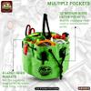 Graintex 18 Pockets Grab Bag Rip-stop Canvas Drawstring Closure, Small Part Organizer Pouch, Small Tools, Screws, Parts, Parachute Tool Bag for Efficient Storage - Lime Green view 3