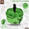 Graintex 18 Pockets Grab Bag Rip-stop Canvas Drawstring Closure, Small Part Organizer Pouch, Small Tools, Screws, Parts, Parachute Tool Bag for Efficient Storage - Lime Green view 4