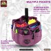 Graintex 18 Pockets Grab Bag Rip-stop Canvas Drawstring Closure, Small Part Organizer Pouch, Small Tools, Screws, Parts, Parachute Tool Bag for Efficient Storage - Purple view 3