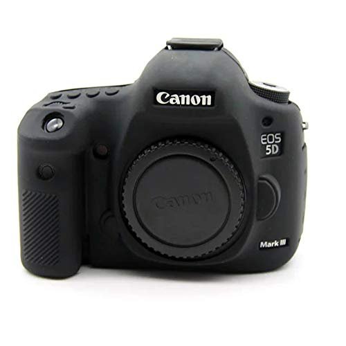 5D Mark IV Case, BolinUS Fullbody Ultra-Thin Lightweight Rubber Soft Silicone Housing Case Bag Cover for Canon EOS 5D Mark IV 5D4 (Black)