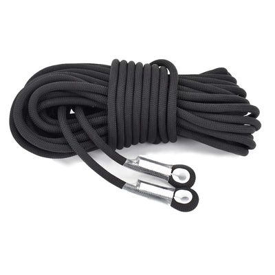 Static Rope 12mm Paracord Outdoor Windproof Downhill Rope Aerial Work Safety Lifeline Tent Rope for Climbing Fishing with Sewn