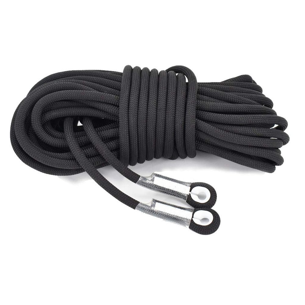Static Rope 12mm Paracord Outdoor Windproof Downhill Rope Aerial Work Safety Lifeline Tent Rope for Climbing Fishing with Sewn