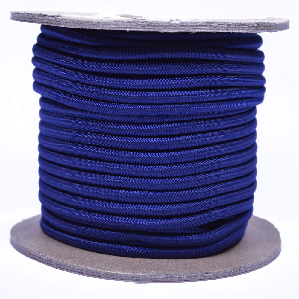 Acid Midnight Blue 1/8" Shock Cord 100 Foot Spool - Marine Grade Shock/Bungee/Stretch Cord 1/8 inch