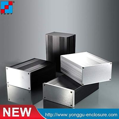 Gimax 14582200 mm (WxHxL) Electronic OEM Aluminum Extruded Enclosure silver color - (Color: 160L black)