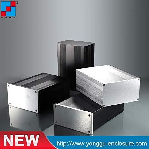 Gimax 14582200 mm (WxHxL) Electronic OEM Aluminum Extruded Enclosure silver color - (Color: 160L black)