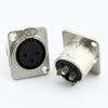 Gimax Three core NC3FD-L-1 card nong female XLR balanced 3 core socket nong base view 1
