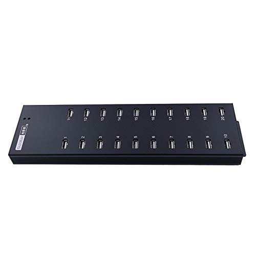 Gimax ANDK 20 ports USB charger Hub with input 12V /3A output 5V/600mA power adapter charging Hub protabce with black