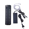 Gimax ANDK 20 ports USB charger Hub with input 12V /3A output 5V/600mA power adapter charging Hub protabce with black view 3