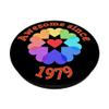 Awesome since 1979 hearts 41st Happy Birthday PopSockets Swappable PopGrip view 2